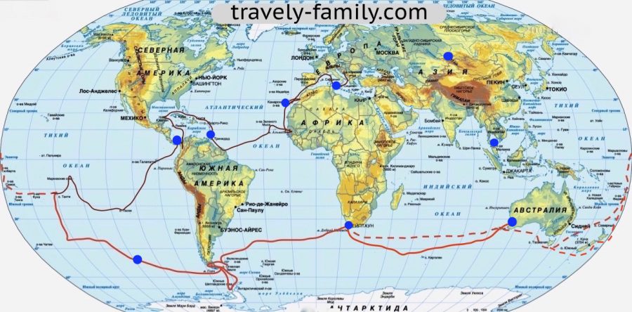 Карта Новый год в разных странах Travely-Family